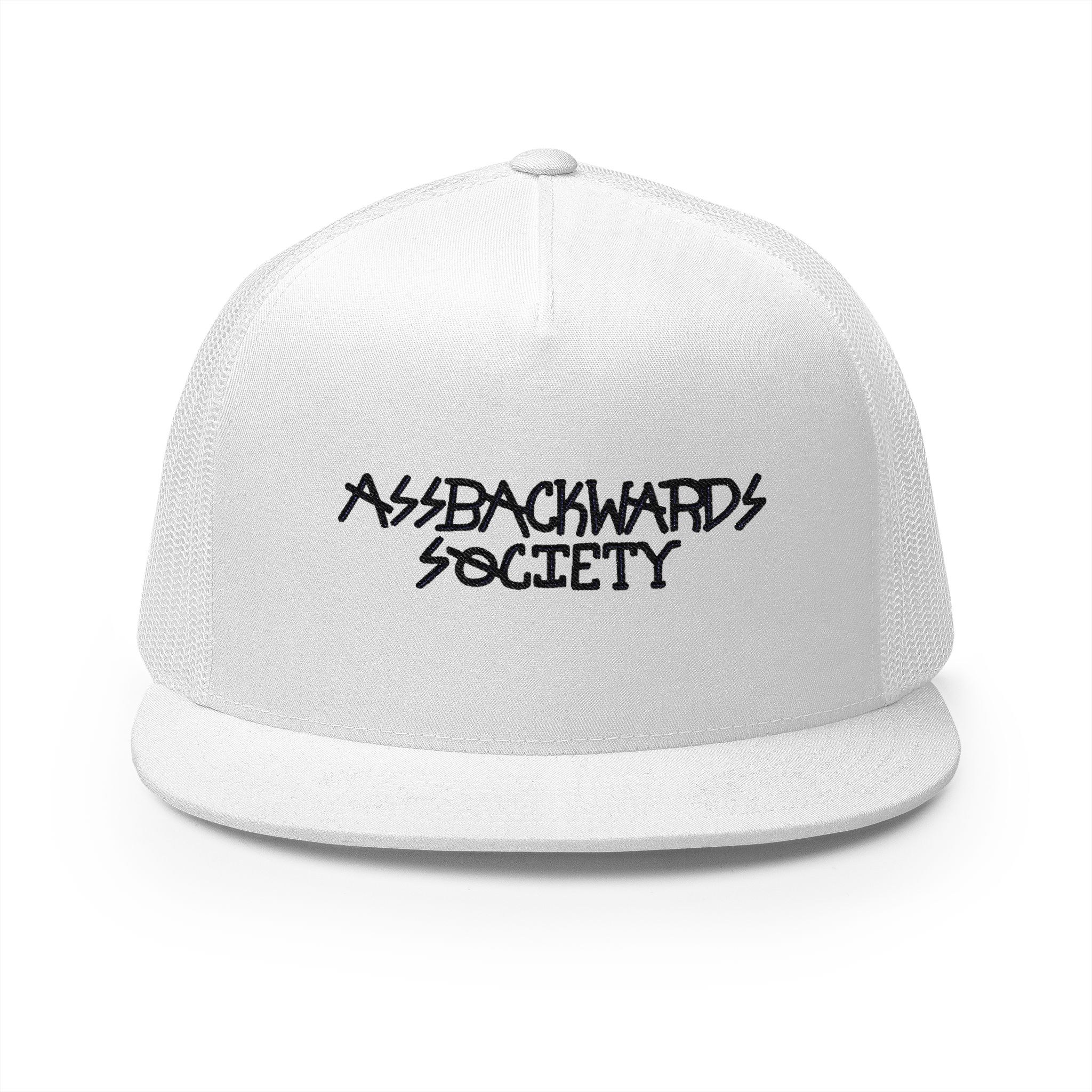 Embroidered 5 Panel Trucker Cap - ASSBACKWARDS SOCIETY