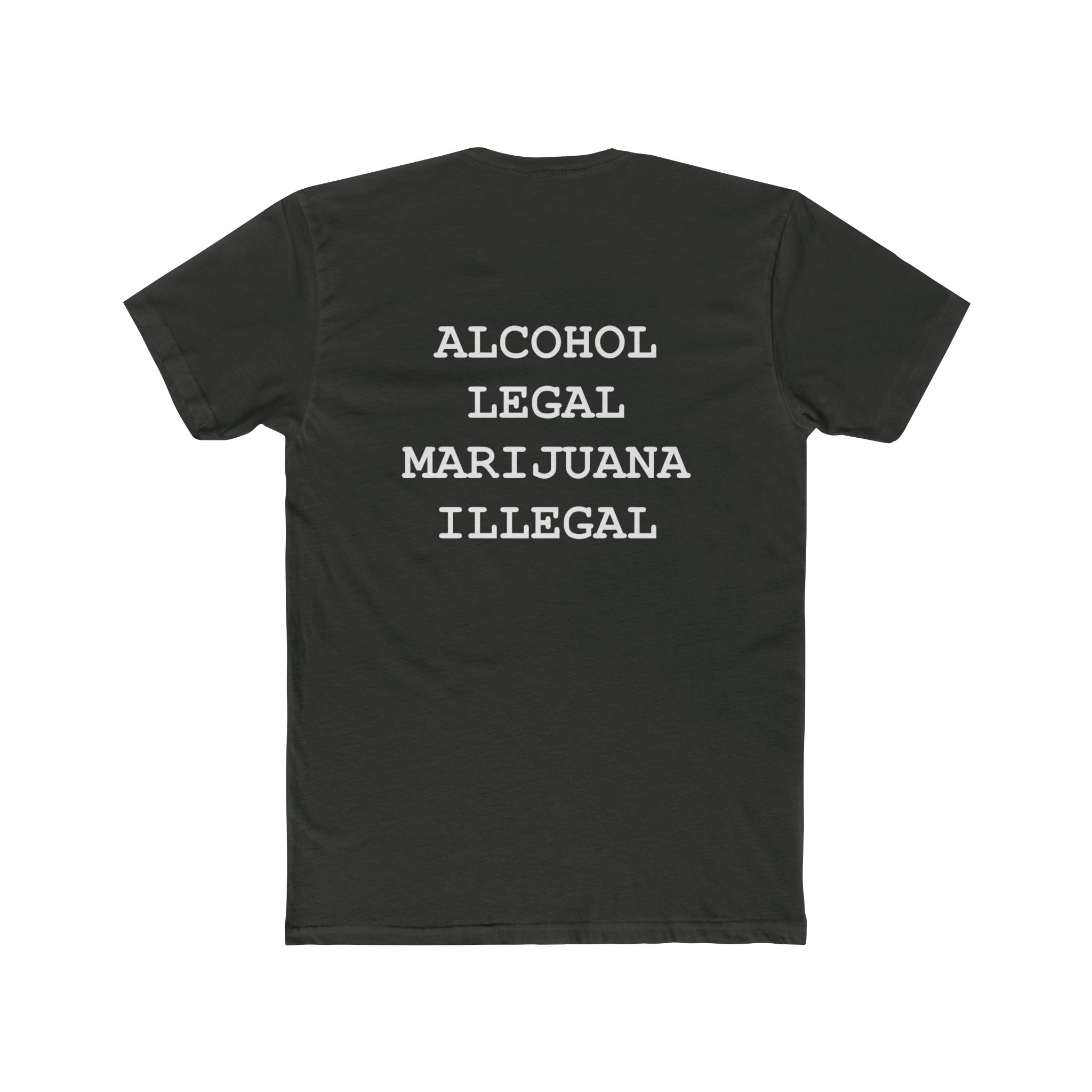 Unisex Cotton Crew Tee - Bold Statement Shirt on Alcohol & Marijuana Laws