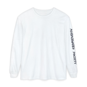 Long Sleeve T-Shirt — Sleeve Script Graphic (ASSBACKWARDS SOCIETY)