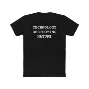 Crew Tee — Subtle Embossed 'Technology Destroying Nature' Minimal Graphic